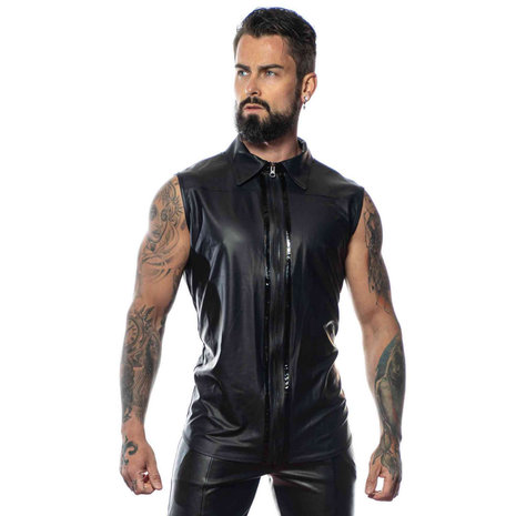 Patrice Catanzaro PU Leren Vest met rits