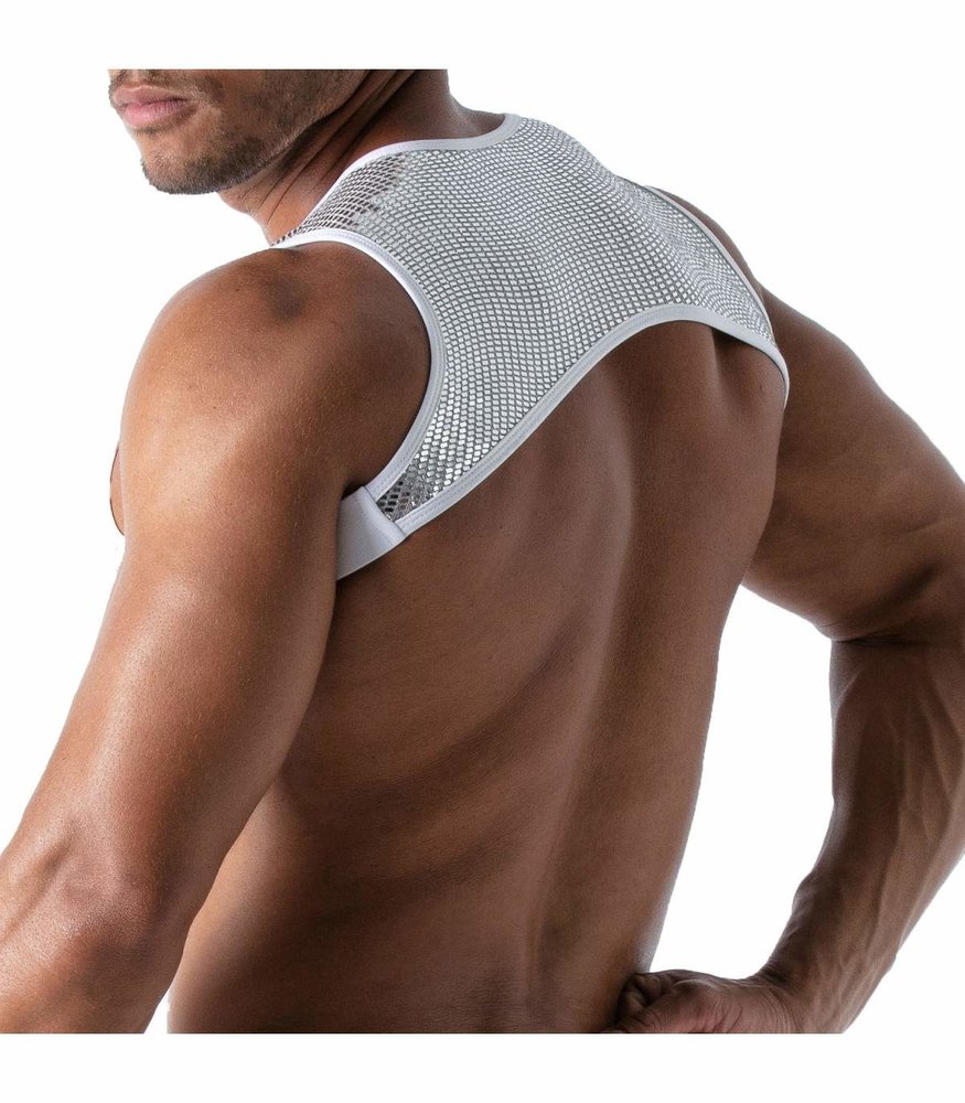 TOF Paris Glitter Harnas Wit Zilver