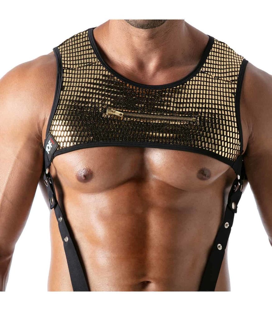 TOF Paris Glitter Harnas Zwart Goud