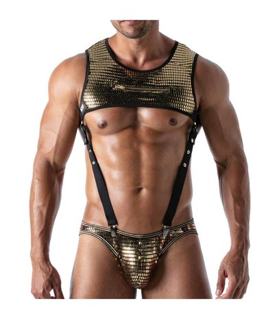 TOF Paris Glitter Harnas Zwart Goud