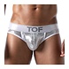 TOF Paris Glitter Jockstrap Wit Zilver