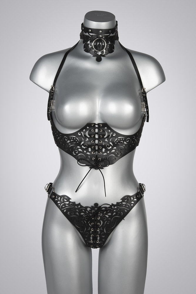 VoyeurX Korset Lucy Laser Cut Leer