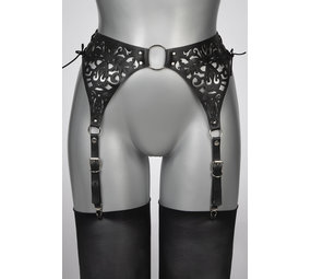 VoyeurX Jarretel Lucy Laser Cut Leer