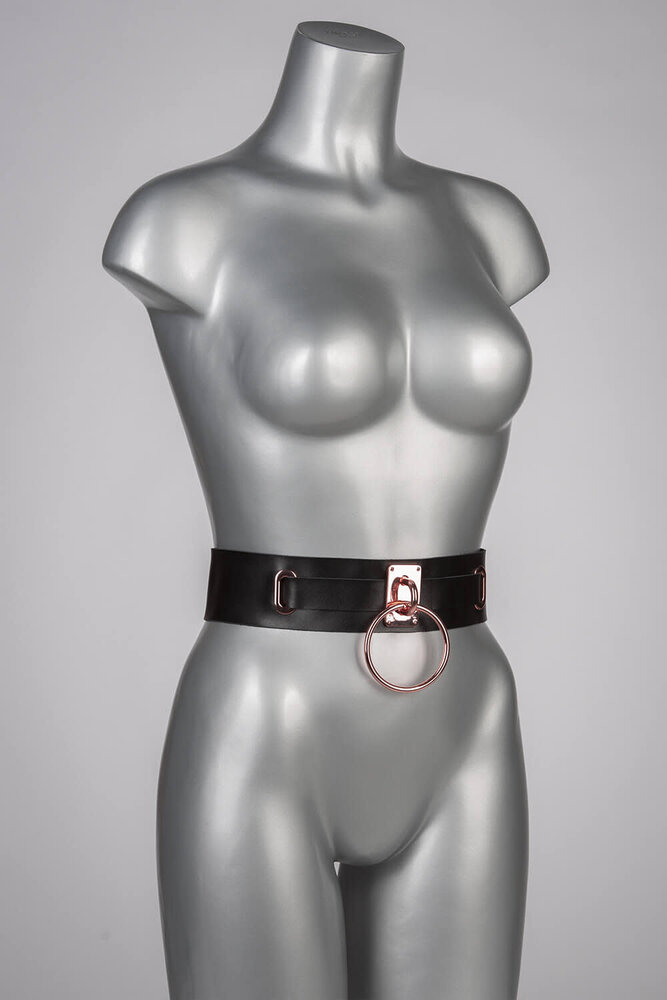 VoyeurX Leren Taille Riem Eternity Rose Goud VoyeurX Leren Taille Riem Eternity Rose Goud