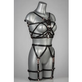 VoyeurX Leren Harnas Seduction Rose Goud VoyeurX Leren Harnas Seduction Rose Goud