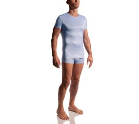 Manstore Casual T-Shirt Blauw M2290 Manstore Casual T-Shirt Blauw M2290