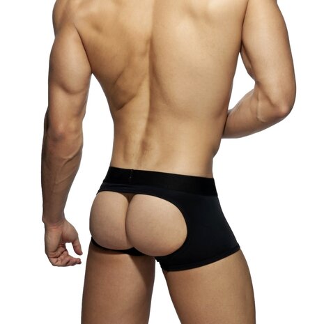 Addicted Bottemless Fetish Boxer Zwart ADF93