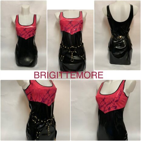 Lovely Latex by Brigitte More Latex Olivia Jurk met Roze Design Latex - M