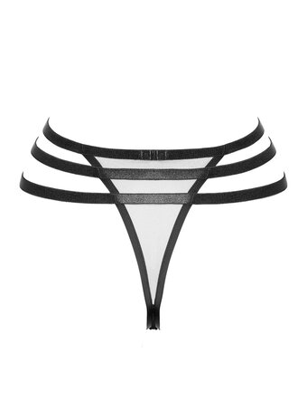 Jolidon High Waist String Black Rain Jolidon High Waist String Black Rain