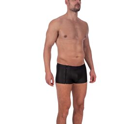 Manstore PU Leren Boxershort met 2 Ritsen M2326 Manstore PU Leren Boxershort met 2 Ritsen M2326
