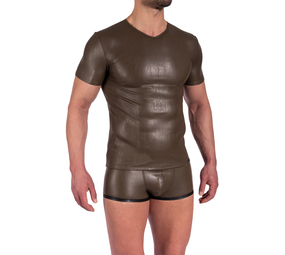 Manstore T-Shirt Imitatie Leer M2370 Manstore T-Shirt Imitatie Leer M2370
