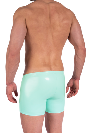 Manstore Lak Boxershort met Rits Mint M2373