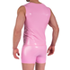 Manstore Lak Vest met Rits Roze M2373