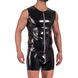 Manstore Lak Vest met Rits Zwart M2373