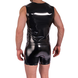 Manstore Lak Vest met Rits Zwart M2373