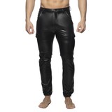Addicted Imitatie Leren Cargo Pants Zwart ADF195