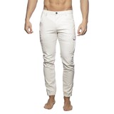 Addicted Imitatie Leren Cargo Pants Wit ADF195