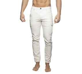 Addicted Imitatie Leren Cargo Pants Wit ADF195