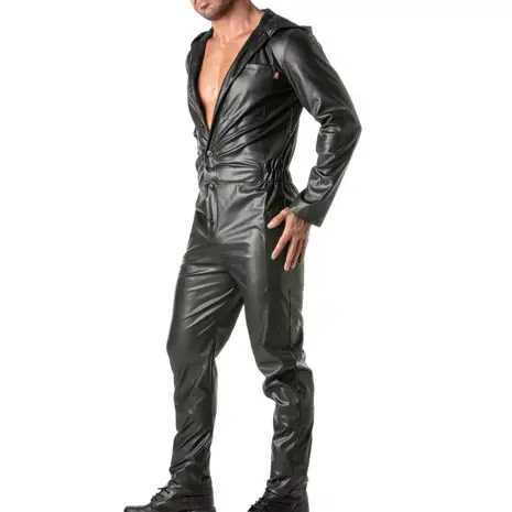 TOF Paris Imitatie Leren Jumpsuit Mecano TOF Paris Imitatie Leren Jumpsuit Mecano