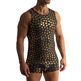 Manstore Tanktop Zwart/Goud M2421 Manstore Tanktop Zwart/Goud M2421