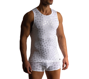 Manstore Tanktop Wit/Zilver M2421 Manstore Tanktop Wit/Zilver M2421