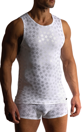 Manstore Tanktop Wit/Zilver M2421