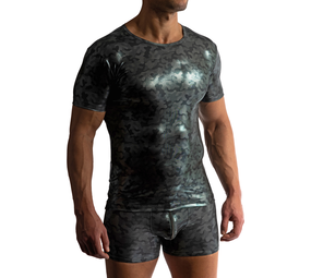 Manstore T-Shirt Metallic Groen M2414