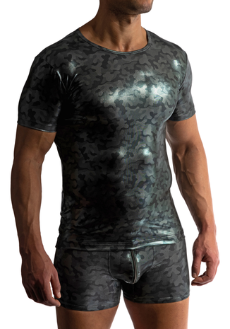 Manstore T-Shirt Metallic Groen M2414