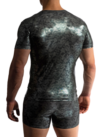 Manstore T-Shirt Metallic Groen M2414