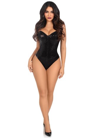 Leg Avenue Glitter Body Zwart 2786 Leg Avenue Glitter Body Zwart 2786