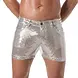TOF Paris Glitter 5 Pocket Short Zilver TOF Paris Glitter 5 Pocket Short Zilver