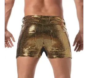 TOF Paris Glitter 5 Pocket Short Goud TOF Paris Glitter 5 Pocket Short Goud