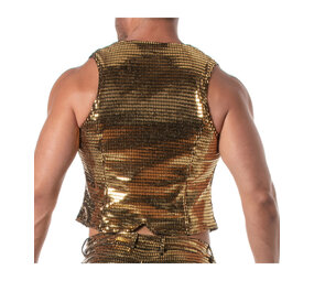 TOF Paris Glitter Chain Vest Goud TOF Paris Glitter Chain Vest Goud