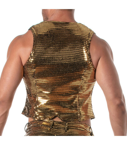 TOF Paris Glitter Chain Vest Goud TOF Paris Glitter Chain Vest Goud