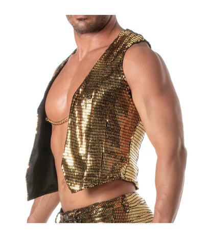 TOF Paris Glitter Chain Vest Goud TOF Paris Glitter Chain Vest Goud