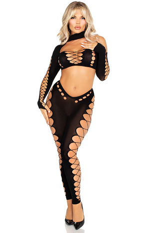 Leg Avenue Croptop en Legging - One size