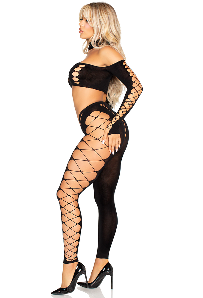 Leg Avenue Croptop en Legging - One size