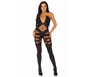 Leg Avenue Bodystocking Keyhole Halter - One Size Leg Avenue Bodystocking Keyhole Halter - One Size