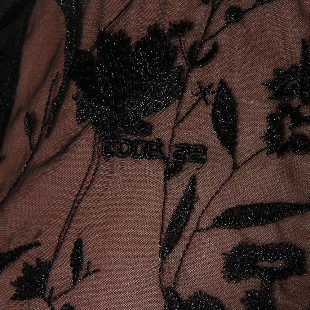 Code22 Embroidered Blouse Zwart Code22 Embroidered Blouse Zwart