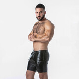 Locker Gear Imitatie Leren Punch Hole Short Locker Gear Imitatie Leren Punch Hole Short