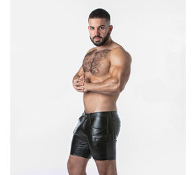 Locker Gear Imitatie Leren Jeansshort Locker Gear Imitatie Leren Jeansshort