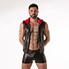 Locker Gear Imitatie Leren Hoody Tanktop Rood Locker Gear Imitatie Leren Hoody Tanktop Rood