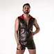 Locker Gear Imitatie Leren Hoody Tanktop Rood Locker Gear Imitatie Leren Hoody Tanktop Rood