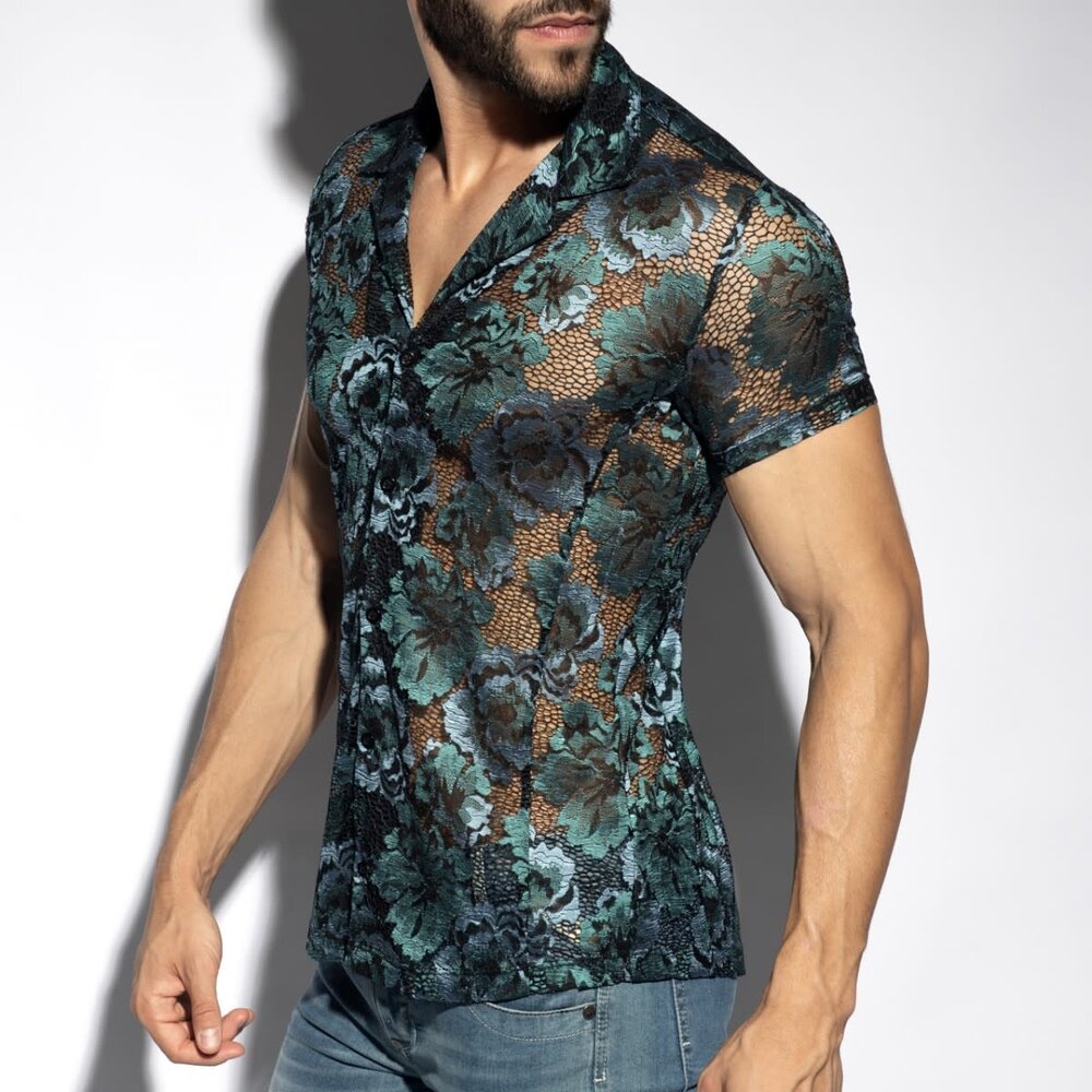 ES Collection Clubwear Blouse Botanic SHT032 ES Collection Clubwear Blouse Botanic SHT032