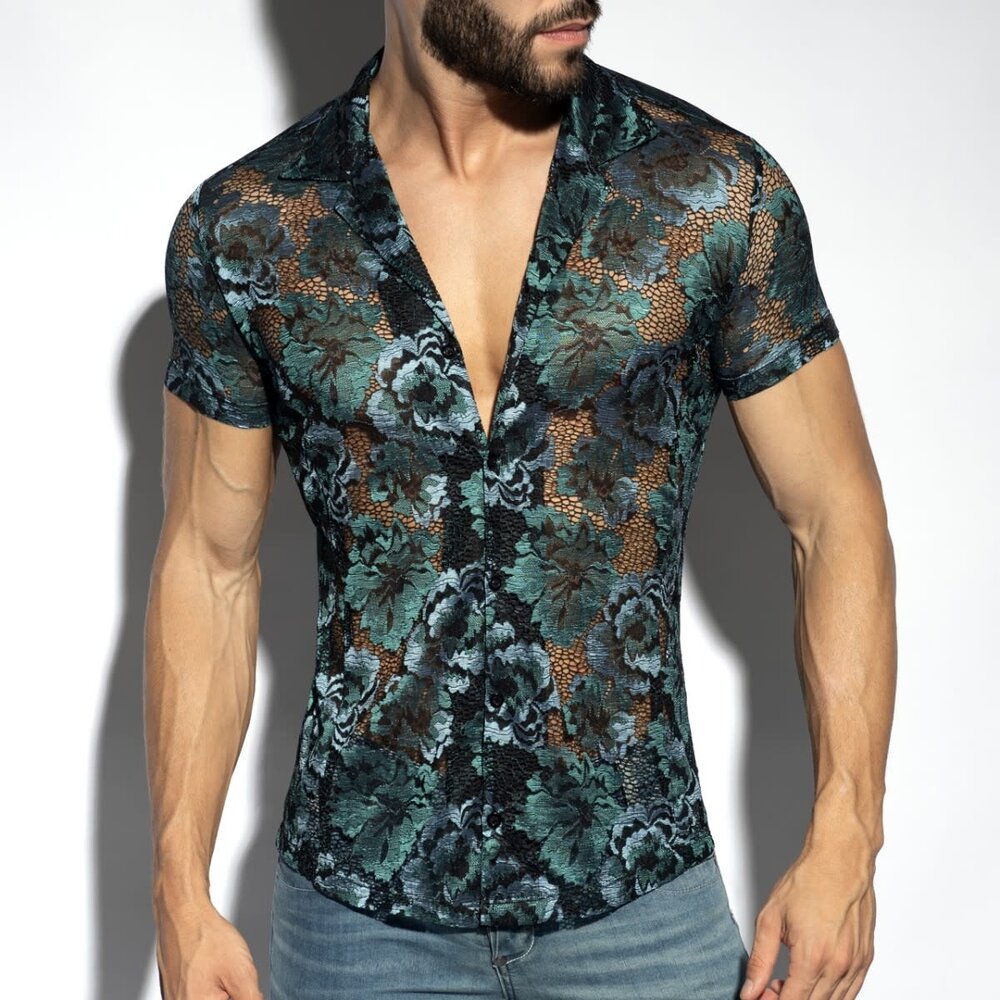 ES Collection Clubwear Blouse Botanic SHT032 ES Collection Clubwear Blouse Botanic SHT032