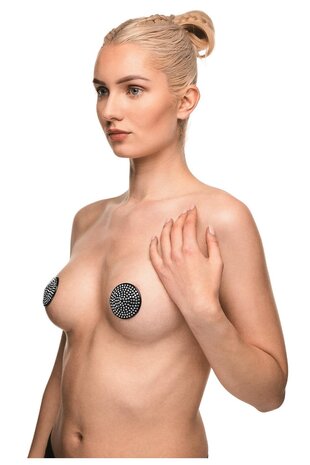 Guilty Pleasure Tepelcovers met Strass - Zwart