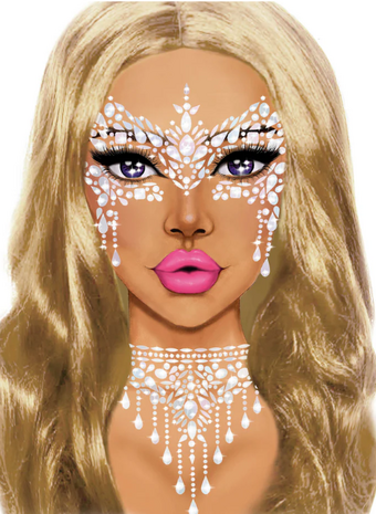 Leg Avenue Copy of Body Jewel Chocker - Transparant