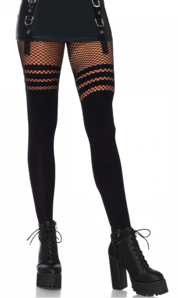 Leg Avenue Fishnet met Stripes
