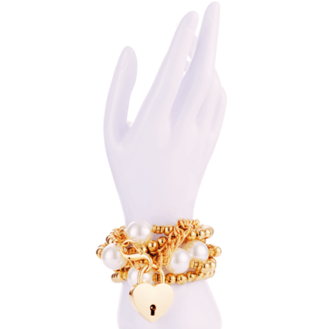 Kinky Diva Armband met gouden hartje Kinky Diva Armband met gouden hartje