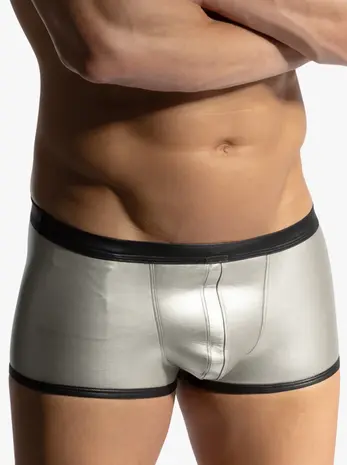 Manstore PU Leren Boxershort Zilver M2463